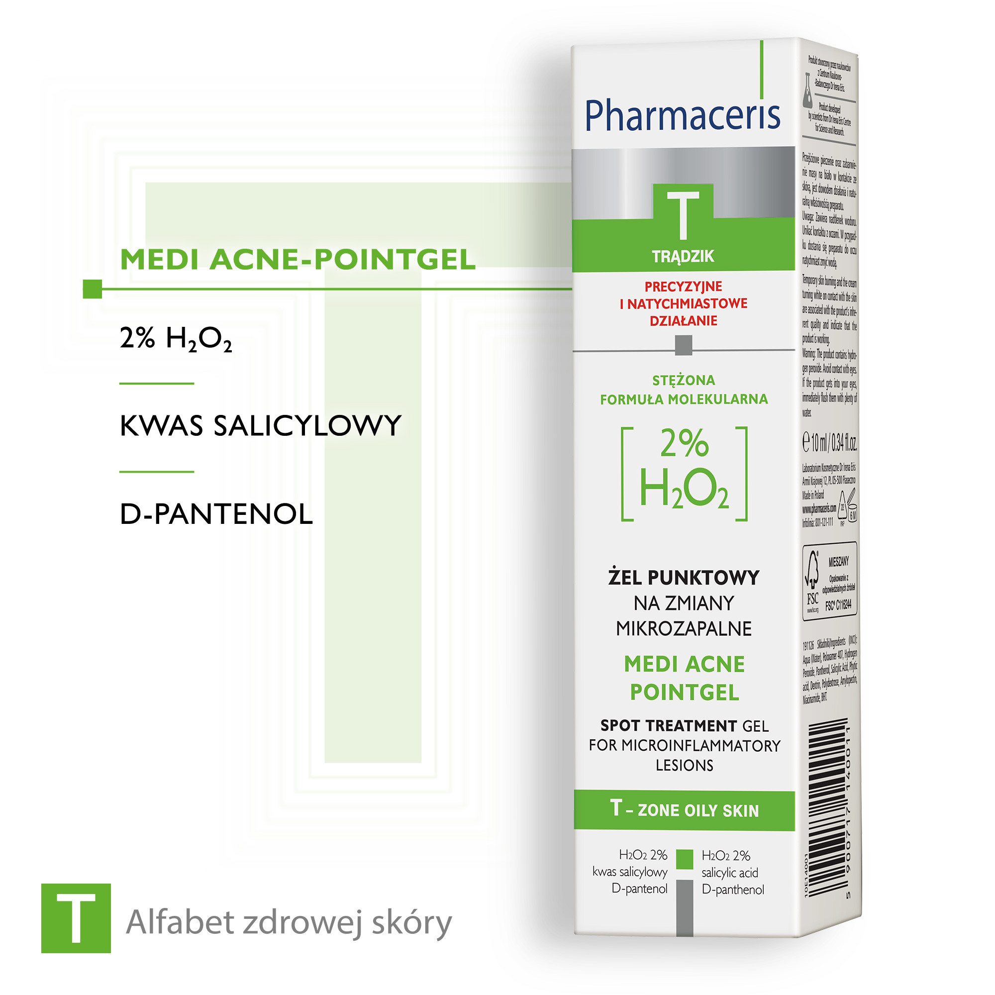 Pharmaceris T Medi Acne-Pointgel, żel punktowy na miejscowe zmiany mikrozapalne, 10 ml