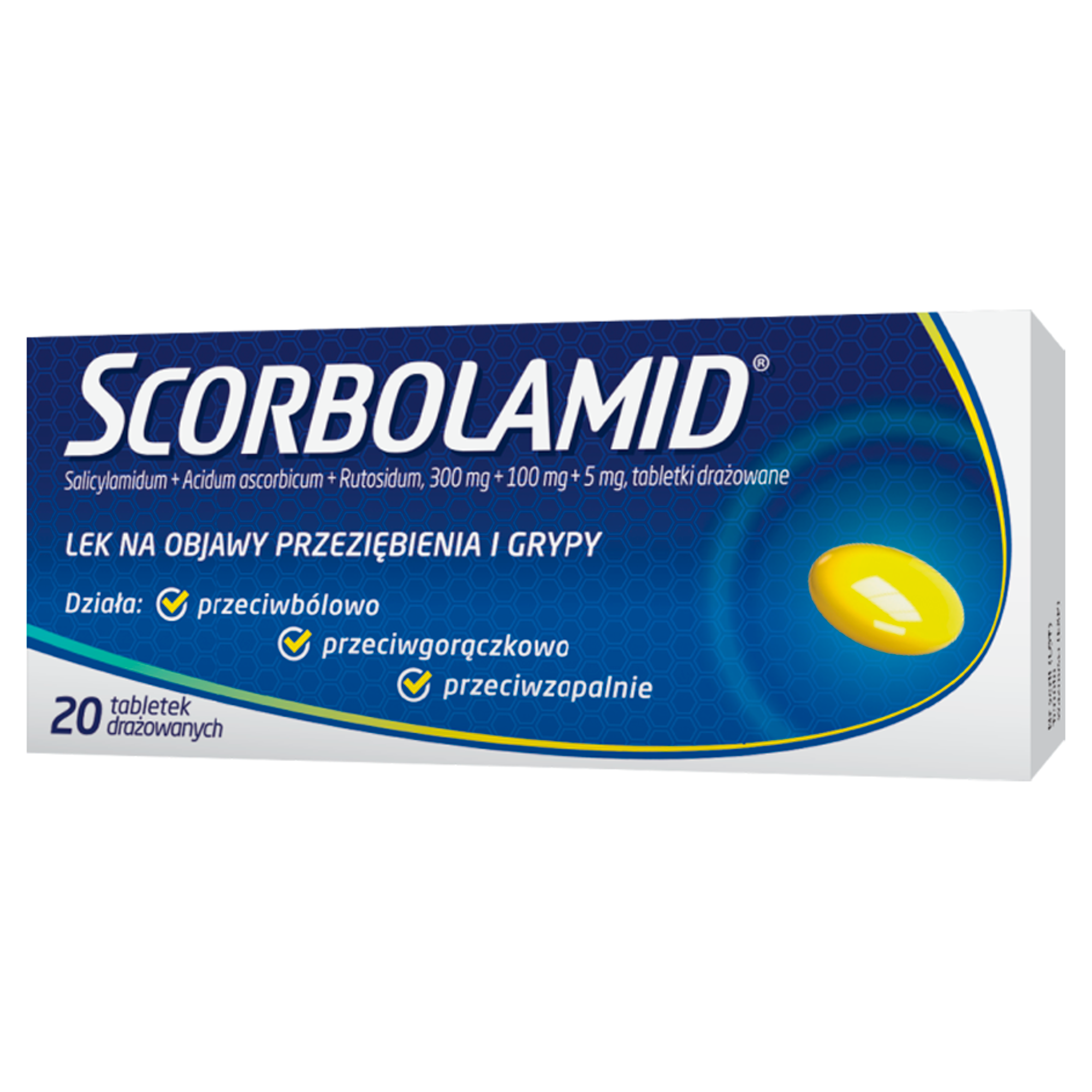 Scorbolamid 300 mg + 100 mg + 5 mg 20 drażetek zdjęcie