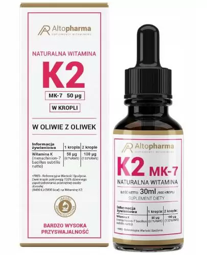 Altopharma Witamina K2 MK-7 Forte 50 µg w kroplach 30 ml zdjęcie
