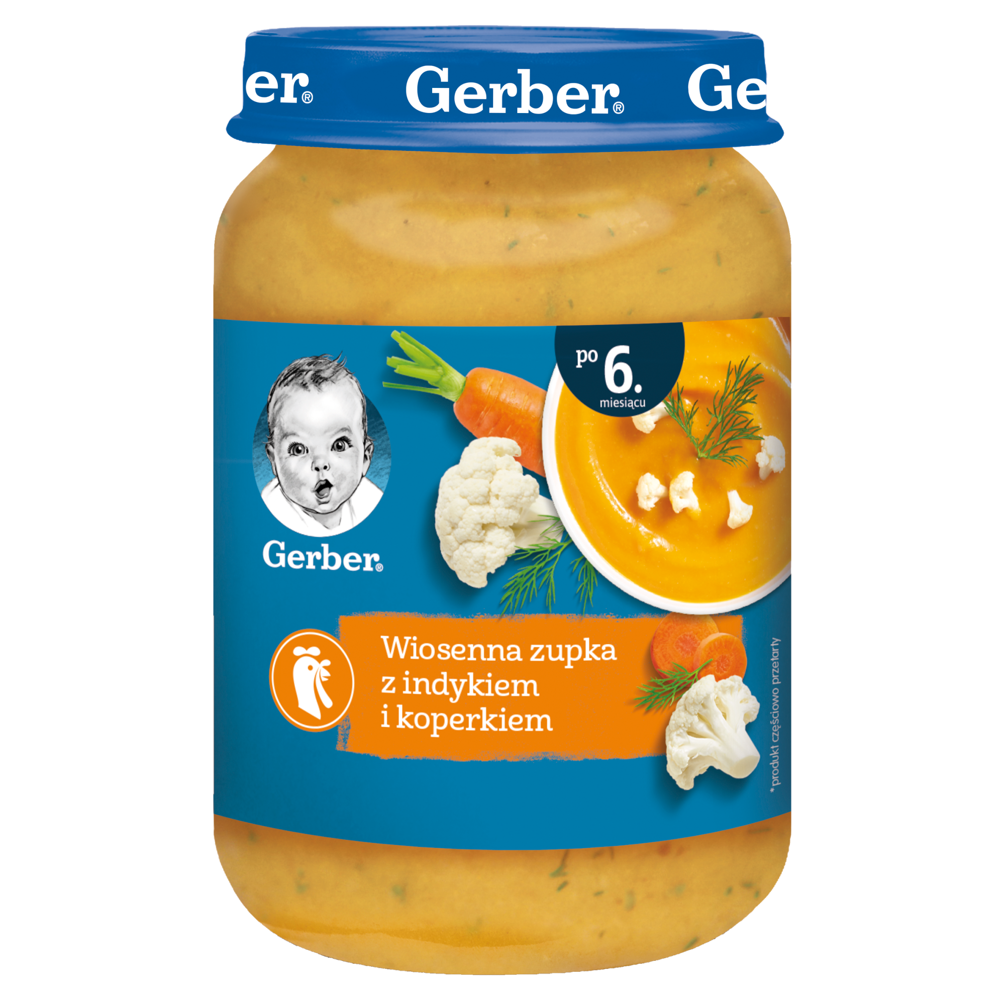 GERBER Wiosenna zupka z indykiem i koperkiem po 6 miesiącu - 190 g zdjęcie
