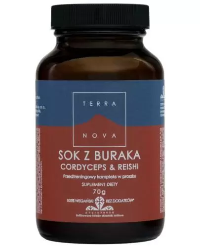 Terranova Sok z buraka Cordyceps & Reishi - 70 g - cena, opnie, składniki zdjęcie