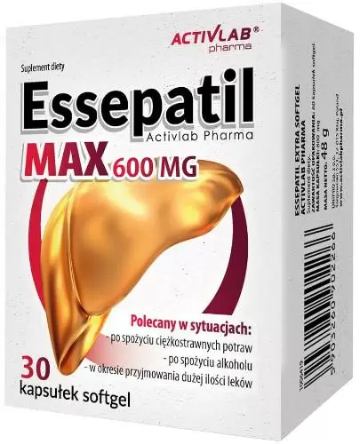 ActivLab Essepatil Extra Max 600 mg 30 kapsułek softgel zdjęcie