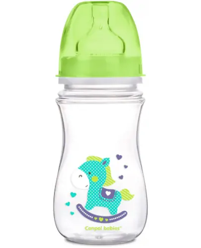 Canpol Babies Butelka antykolkowa zielona 240 ml 1 sztuka [35/206] zdjęcie