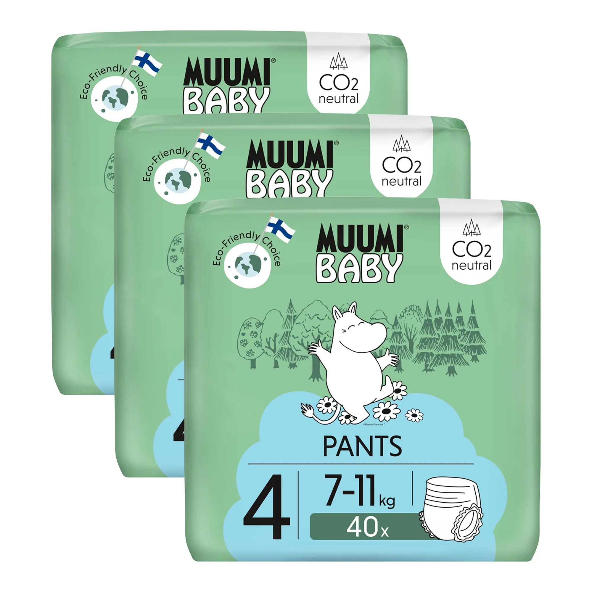 Muumi Baby Pants pieluchomajtki 4 Maxi 7-11 kg 120 sztuk