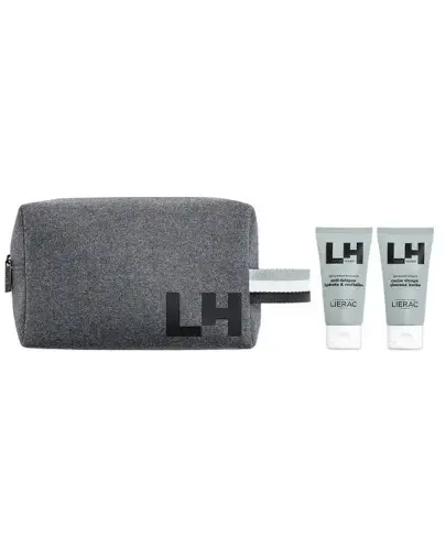 Lierac Homme nawilżający żel energetyzujący 50 ml + wielofunkcyjny żel pod prysznic 50 ml + kosmetyczka [ZESTAW] zdjęcie
