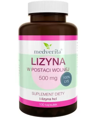 Medverita Lizyna HCL w postaci wolnej 100 kapsułek zdjęcie
