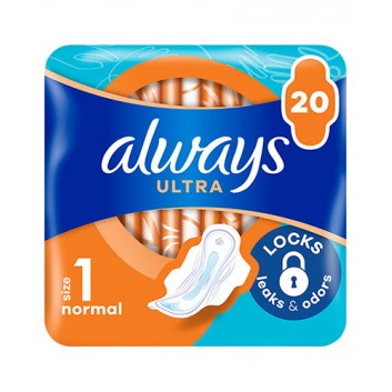 Always Ultra Normal Podpaski ze skrzydełkami, 20 sztuk