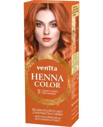 Venita Henna Color, balsam koloryzujący z ekstraktem z henny, 3 Ognisty Oranż, 75 ml zdjęcie