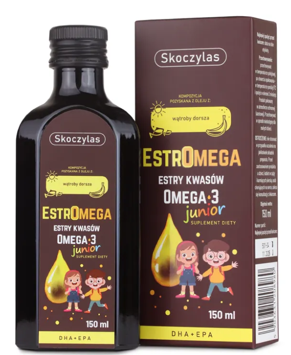 Skoczylas Estromega rybie kwasy omega 3 junior, 150 ml