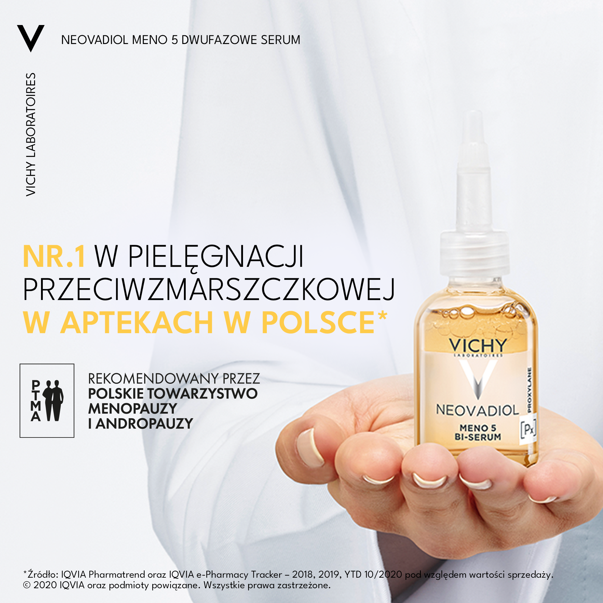 Vichy, Neovadiol Meno 5 Dwufazowe serum ujędrniające i wyrównujące koloryt do skóry twarzy przed i po menopauzie, 30 ml