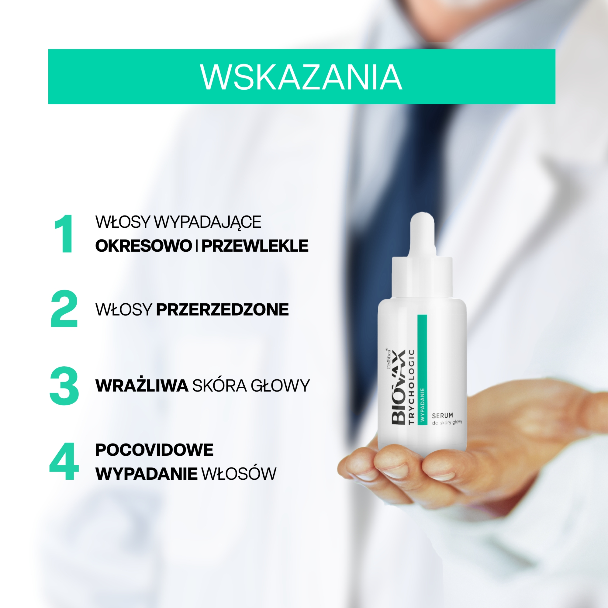 Biovax Trychologic Wypadanie, Serum do skóry głowy, 50 ml