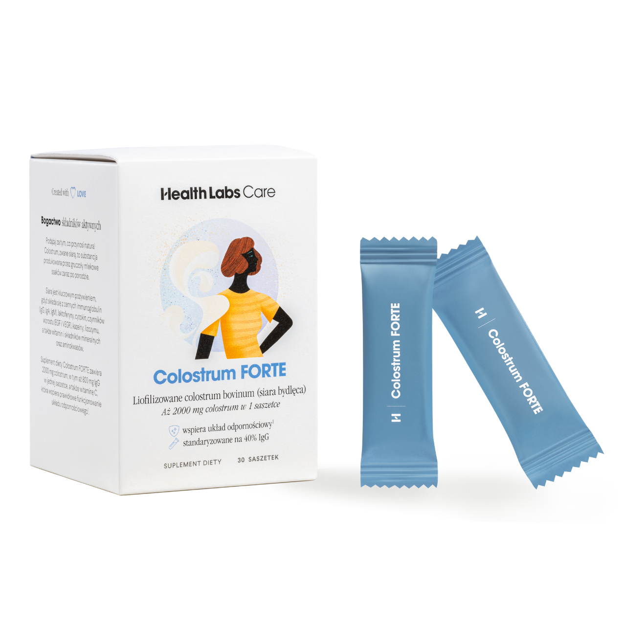Health Labs Care, Colostrum Forte, saszetki, 30 sztuk zdjęcie
