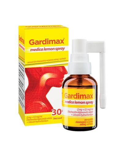 GARDIMAX MEDICA LEMON SPRAY Aerozol do stosowania w jamie ustnej  - 30 ml zdjęcie