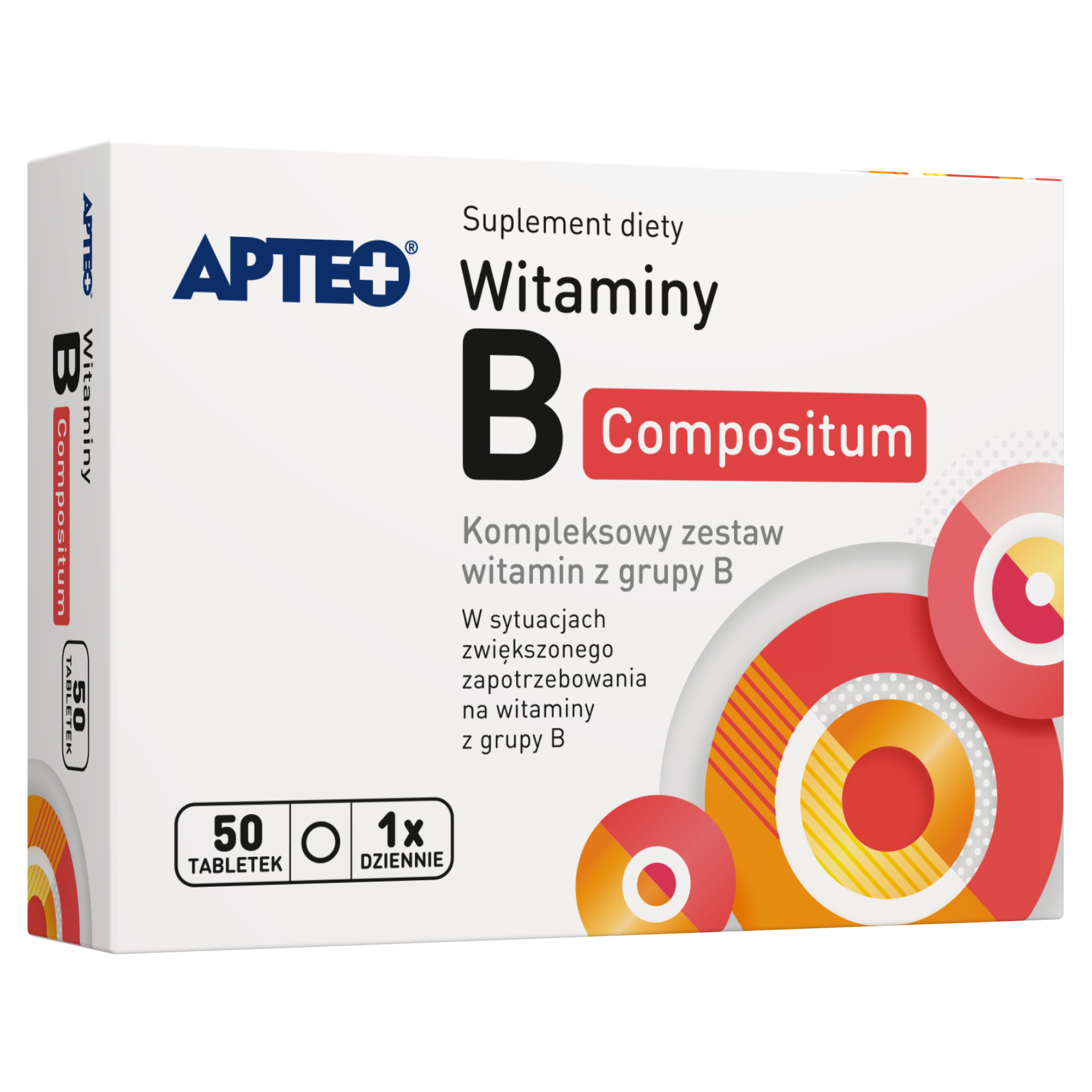Apteo Vitaminum B compositum, tabletki powlekane, 50 sztuk