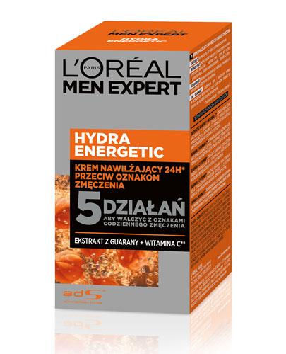 L'OREAL MEN EXPERT HYDRA ENERGETIC Krem nawilżający 24H przeciw oznakom zmęczenia - 50 ml - cena, opinie, właściwości zdjęcie