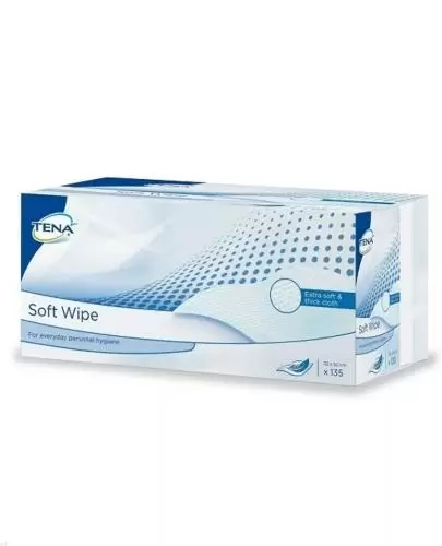 Tena Soft Wipe suche chusteczki oczyszczające 135 sztuk zdjęcie