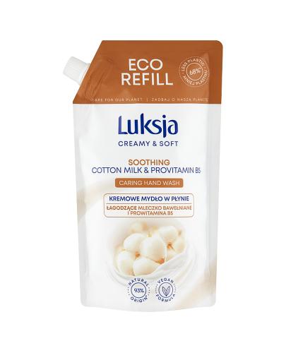 Luksja Creamy&Soft Kremowe Mydło w płynie, Mleczko bawełniane i Prowitamina B5, zapas, 400 ml, cena, właściwości, opinie zdjęcie