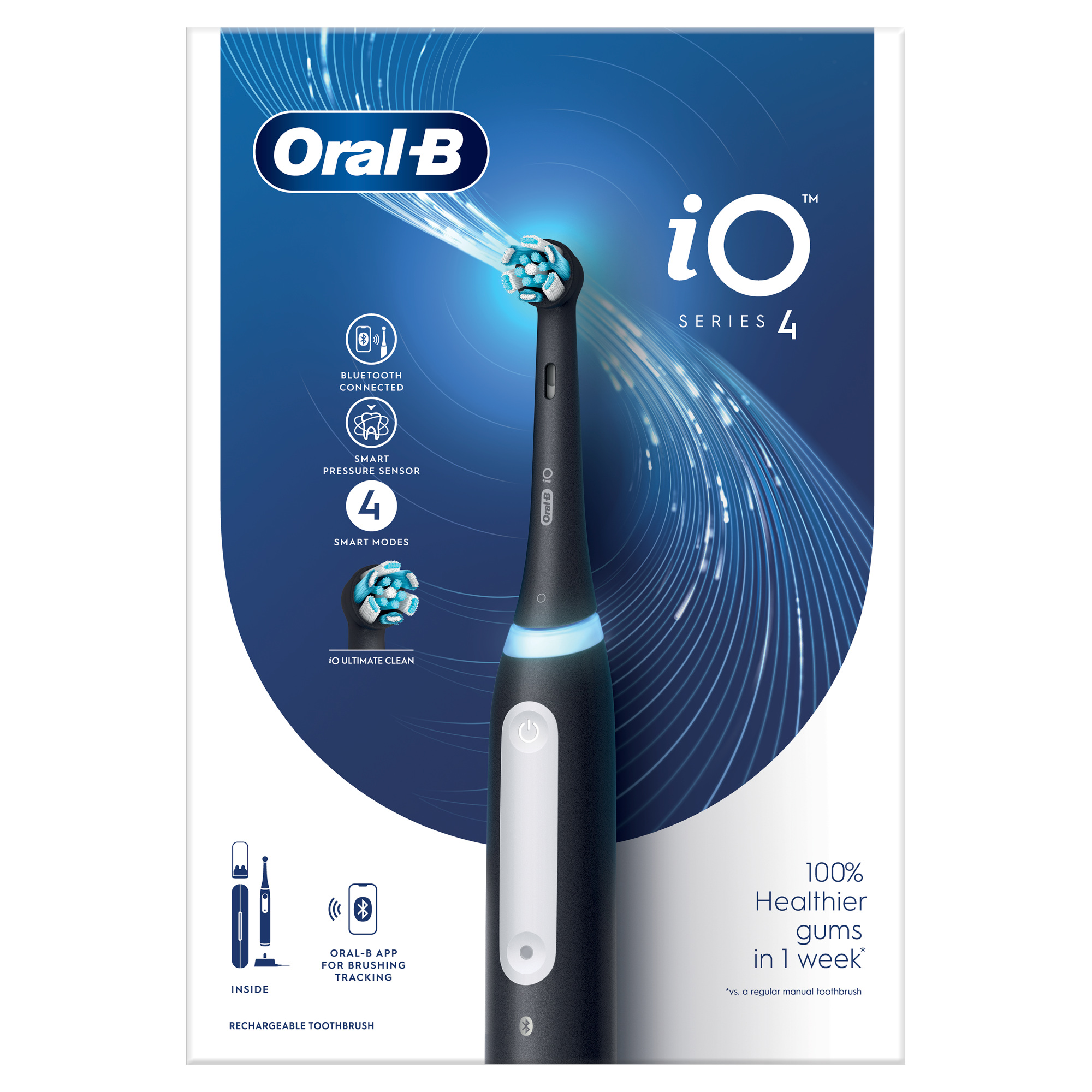 Oral-B iO Series 4 Black Szczoteczka Elektryczna, 1 sztuka  zdjęcie