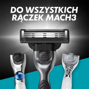 Gillette Mach3 Charcoal Ostrza wymienne do maszynki dla mężczyzn, 8 sztuk