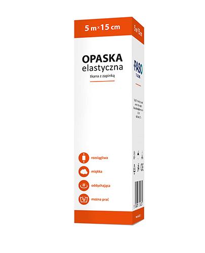 Paso opaska elastyczna tkana z zapinką 5m x 15cm 1 sztuka zdjęcie