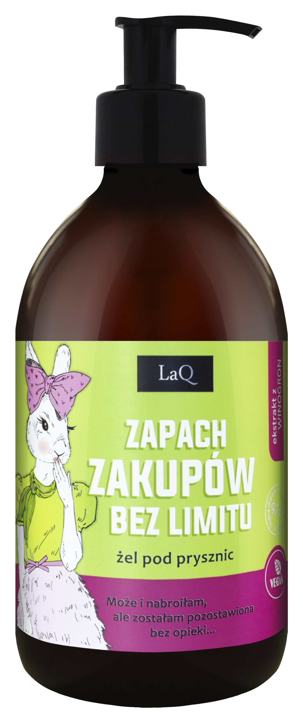 LaQ, żel pod prysznic Kiwi i winogrona Zapach zakupów bez limitu, 500 ml zdjęcie