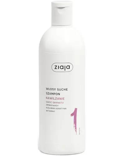 Ziaja Nawilżanie Owoc Granatu, Szampon włosy suche, 400 ml zdjęcie
