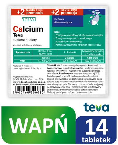 PLIVA Calcium bezsmakowe - 14 tabl. mus. zdjęcie