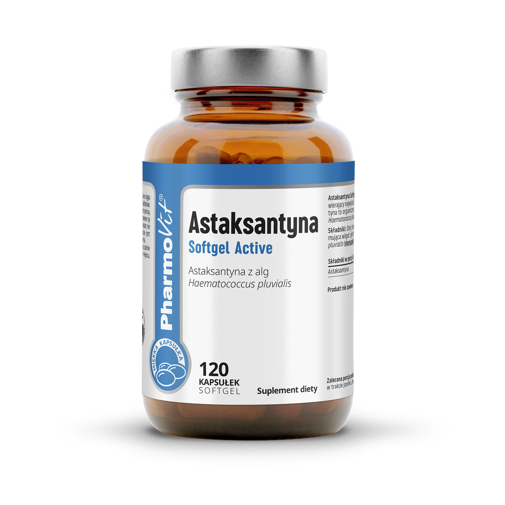 Pharmovit Astaksantyna Softgel Active, kapsułki, 120 sztuk zdjęcie