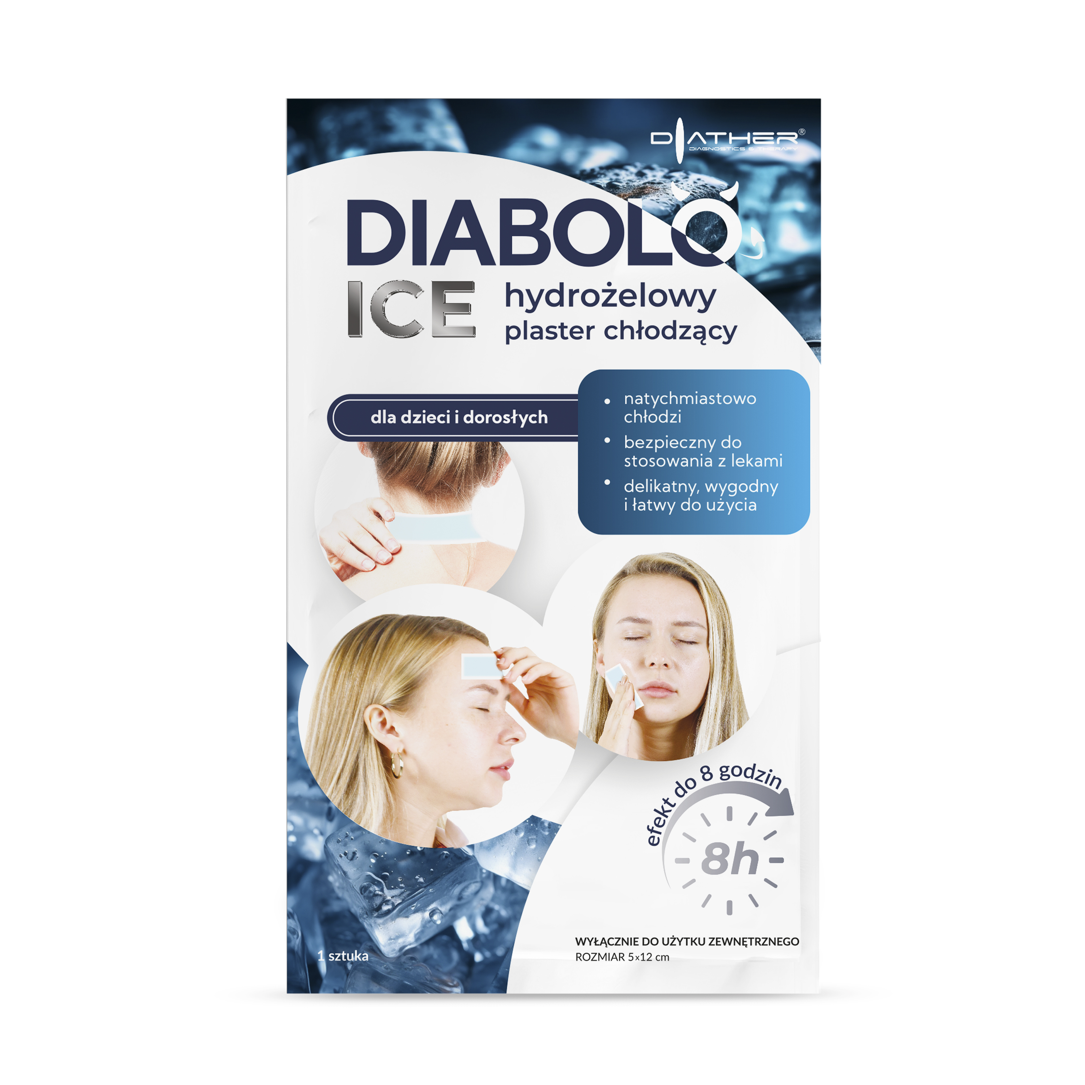 Diather, Diablo Ice, hydrożelowy plaster chłodzący, 1 sztuka zdjęcie