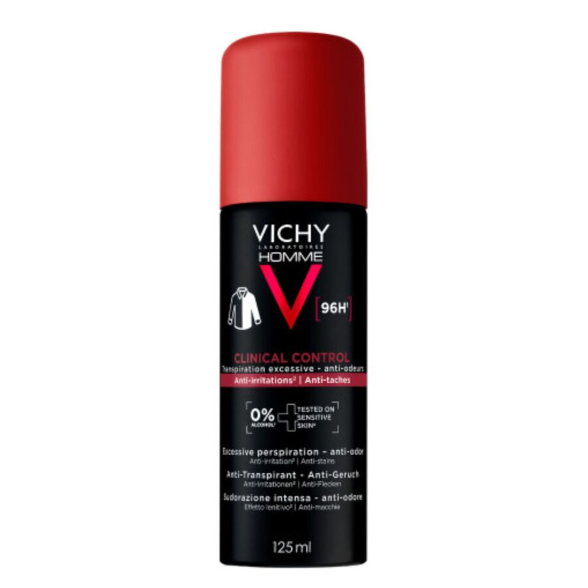 Vichy Homme Antyperspirant 96H Clinical Control, aerozol, 125 ml zdjęcie