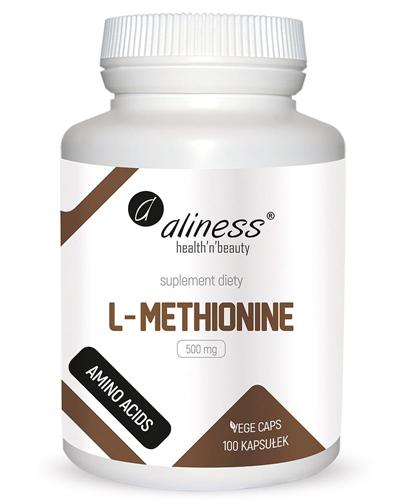 Aliness L-Methionine 500 mg - 100 kaps. Na metabolizm - cena, opinie, stosowanie  zdjęcie