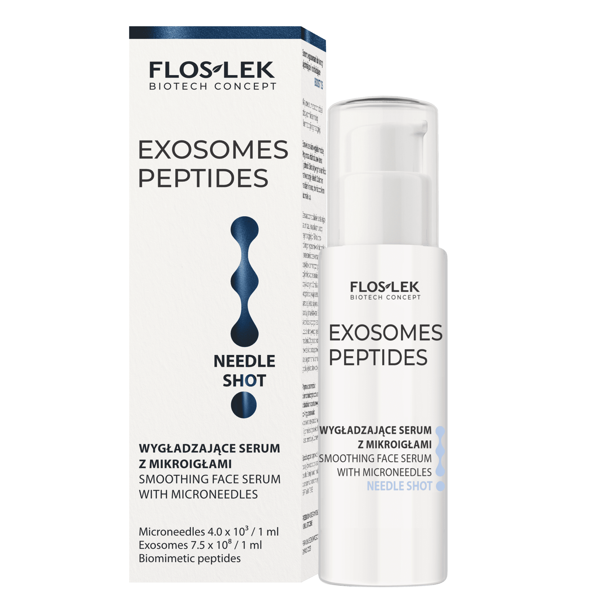 Flos-Lek Exosomes Peptides, wygładzające serum do twarzy z mikroigłami, 30 ml zdjęcie