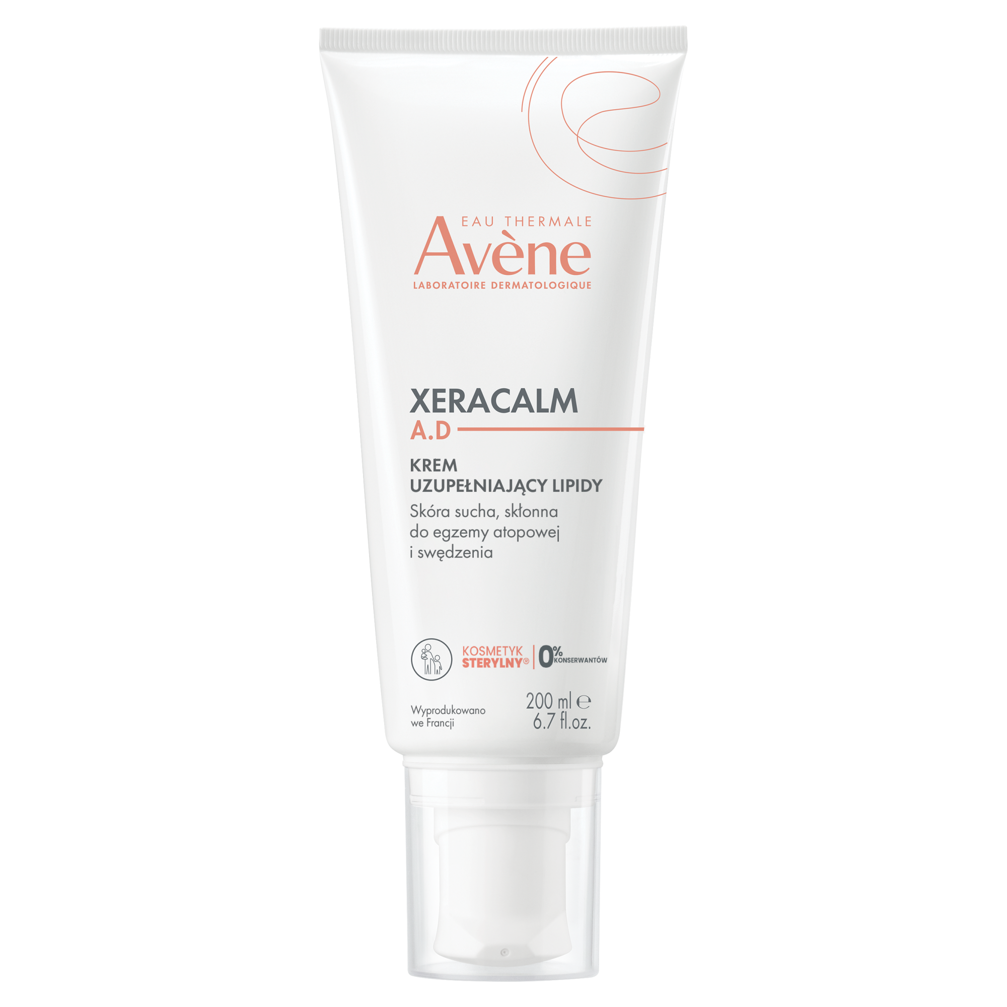 AVENE XERACALM A.D Krem uzupełniający lipidy do twarzy i ciała, skóra sucha, atopowa i swędząca, 200 ml zdjęcie