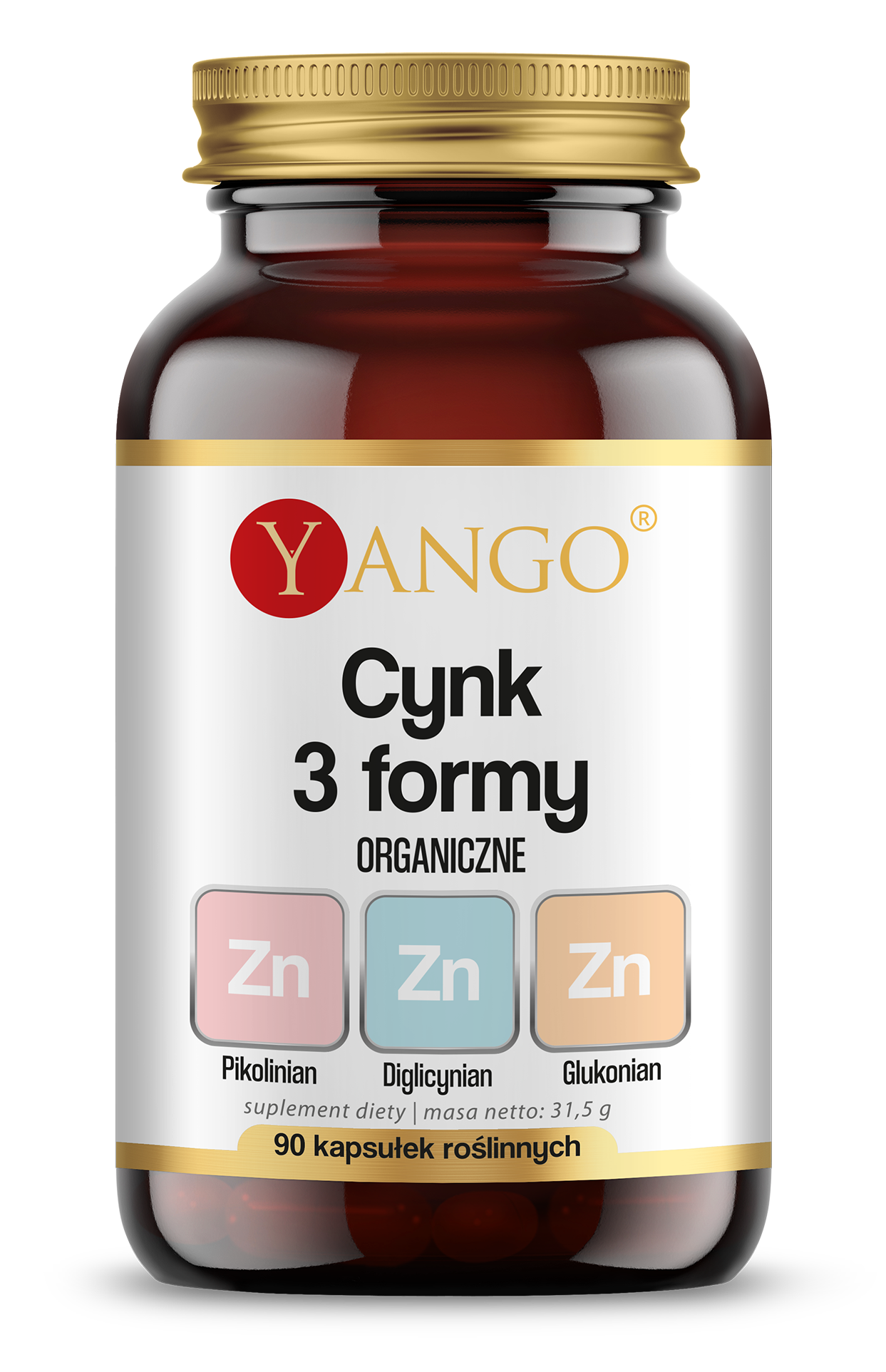 Cynk 3 formy, kapsułki, 90 sztuk zdjęcie