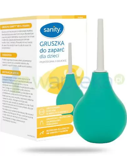 Sanity gruszka nr 5 do zaparć z kanką 6-12m 1 sztuka zdjęcie