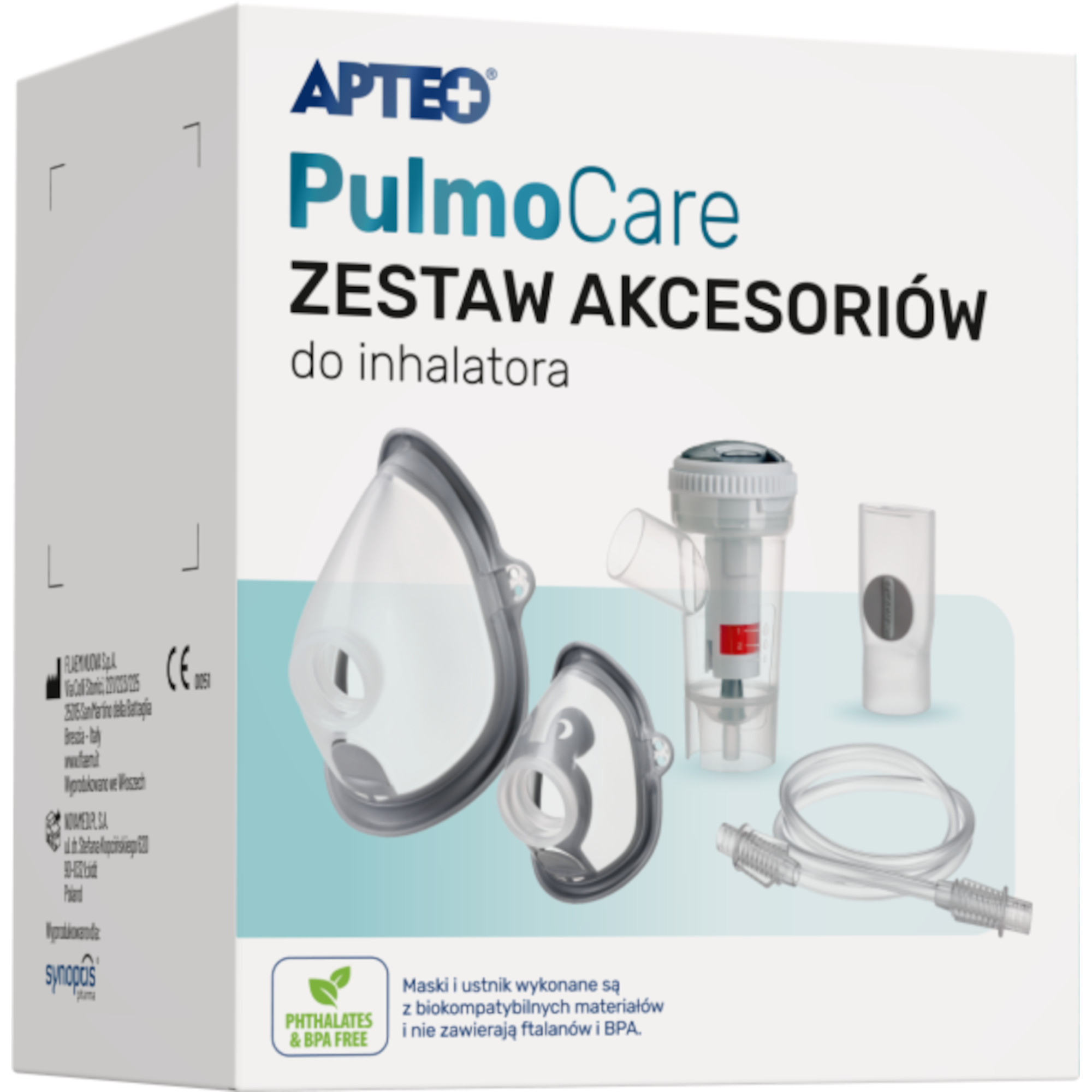 Apteo PulmoCare, Zestaw akcesoriów do inhalatora, 1 sztuka zdjęcie