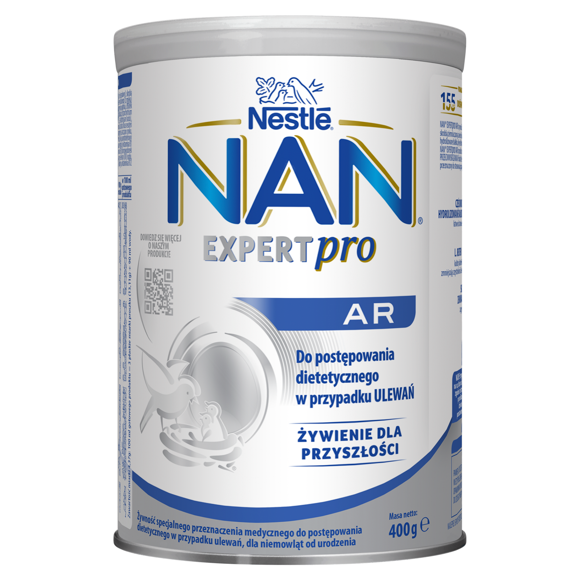 NESTLE NAN EXPERT A.R. dla niemowląt z tendencją do ulewań od urodzenia 400 g zdjęcie