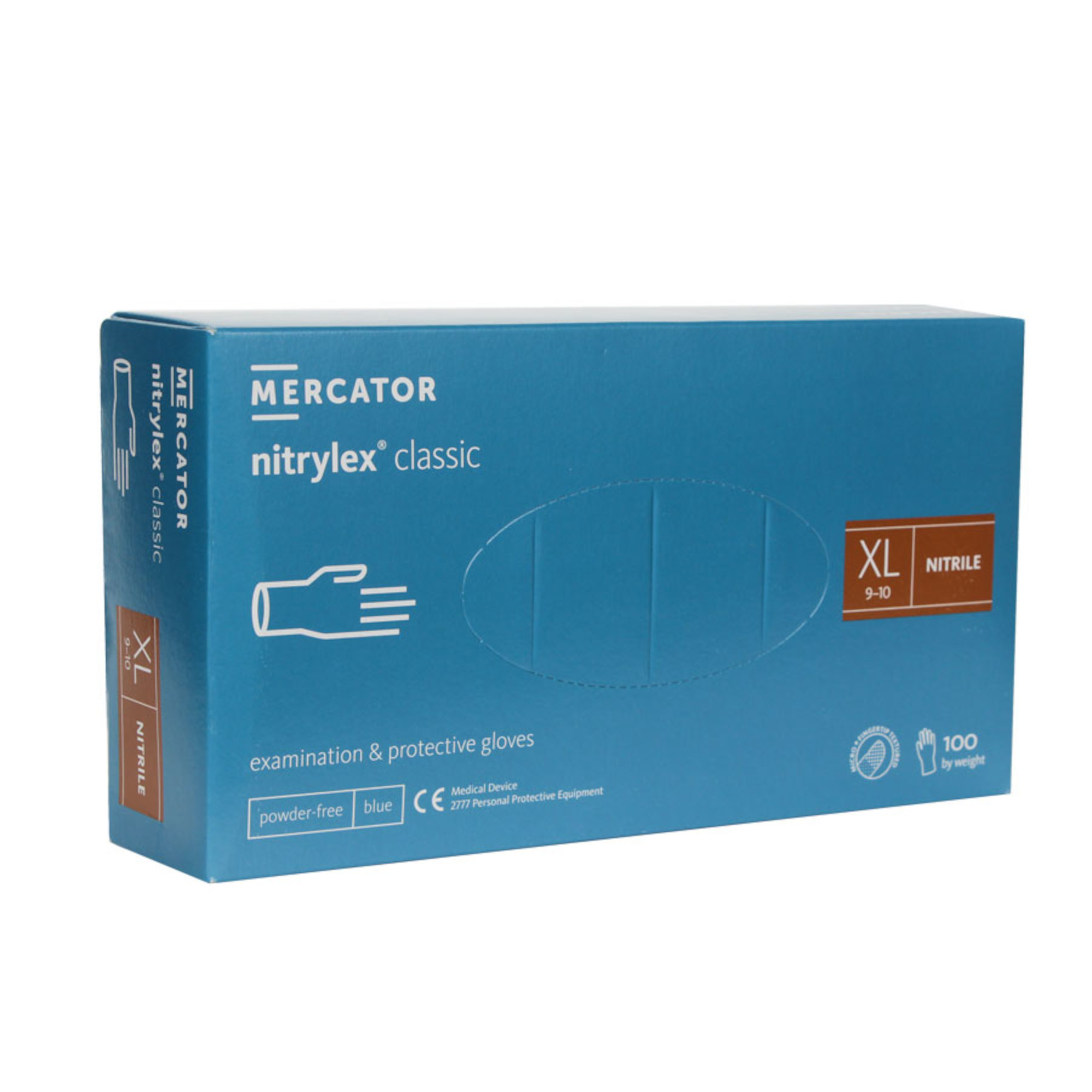 Mercator Rękawice diagnostyczne i ochronne, nitrylowe, rozmiar XL (9-10), 100 sztuk zdjęcie