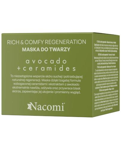 Nacomi Rich&Comfy Regeneration Maseczka do twarzy Awokado, 40 ml zdjęcie