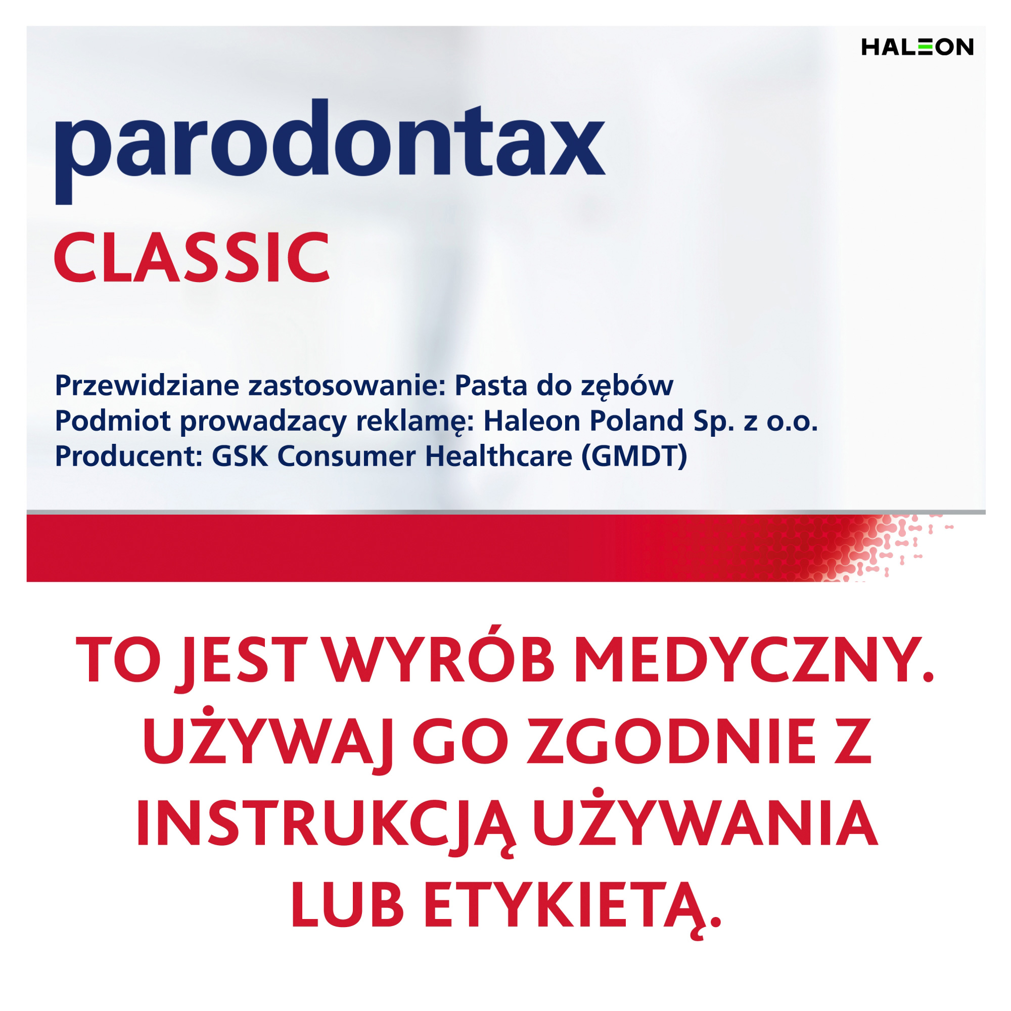 Parodontax Classic pasta do zębów przeciw krwawieniu dziąseł 75 ml