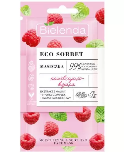 Bielenda Eco Sorbet Malina maseczka nawilżająco-kojąca 8 g zdjęcie