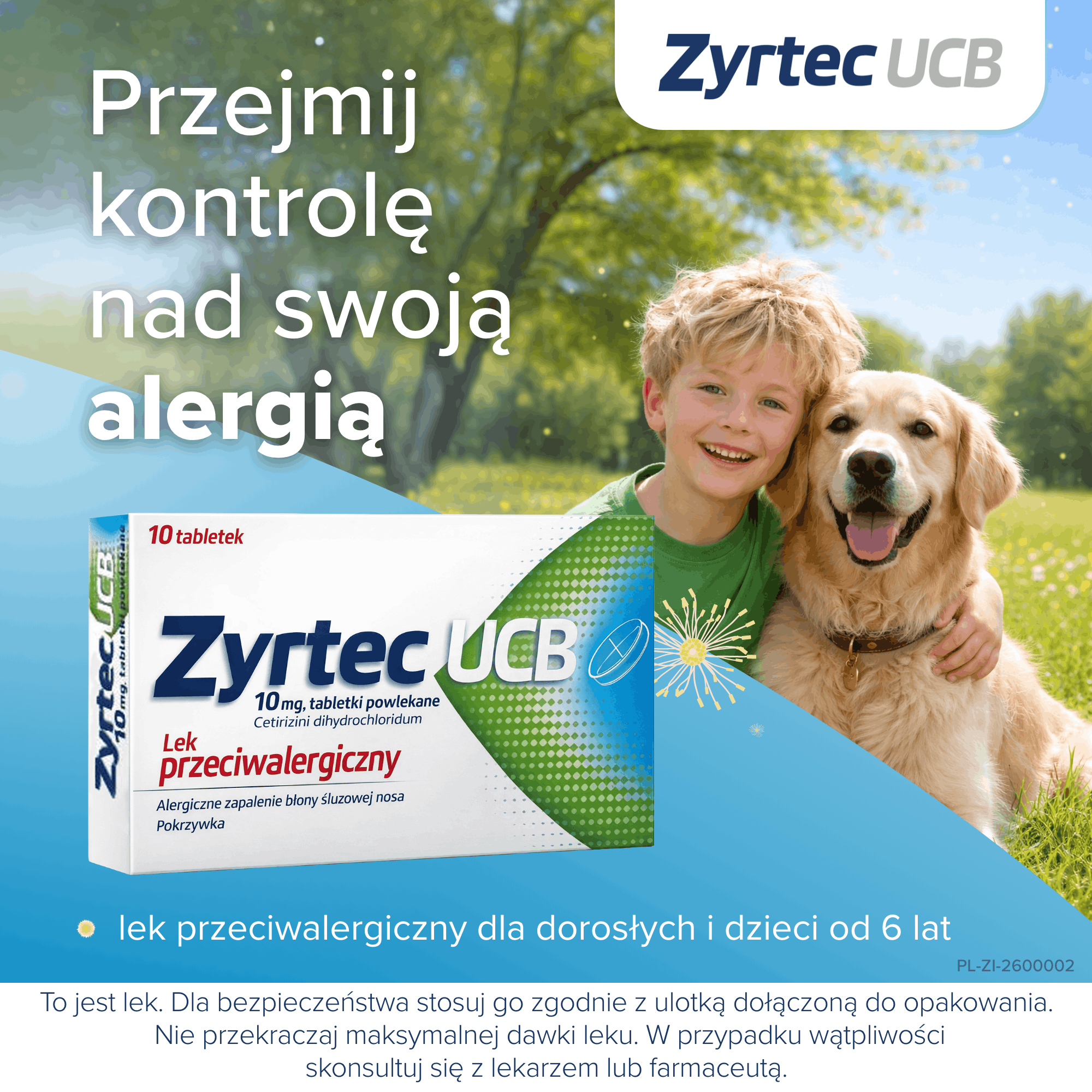 Zyrtec UCB 10 mg 10 tabletek powlekanych