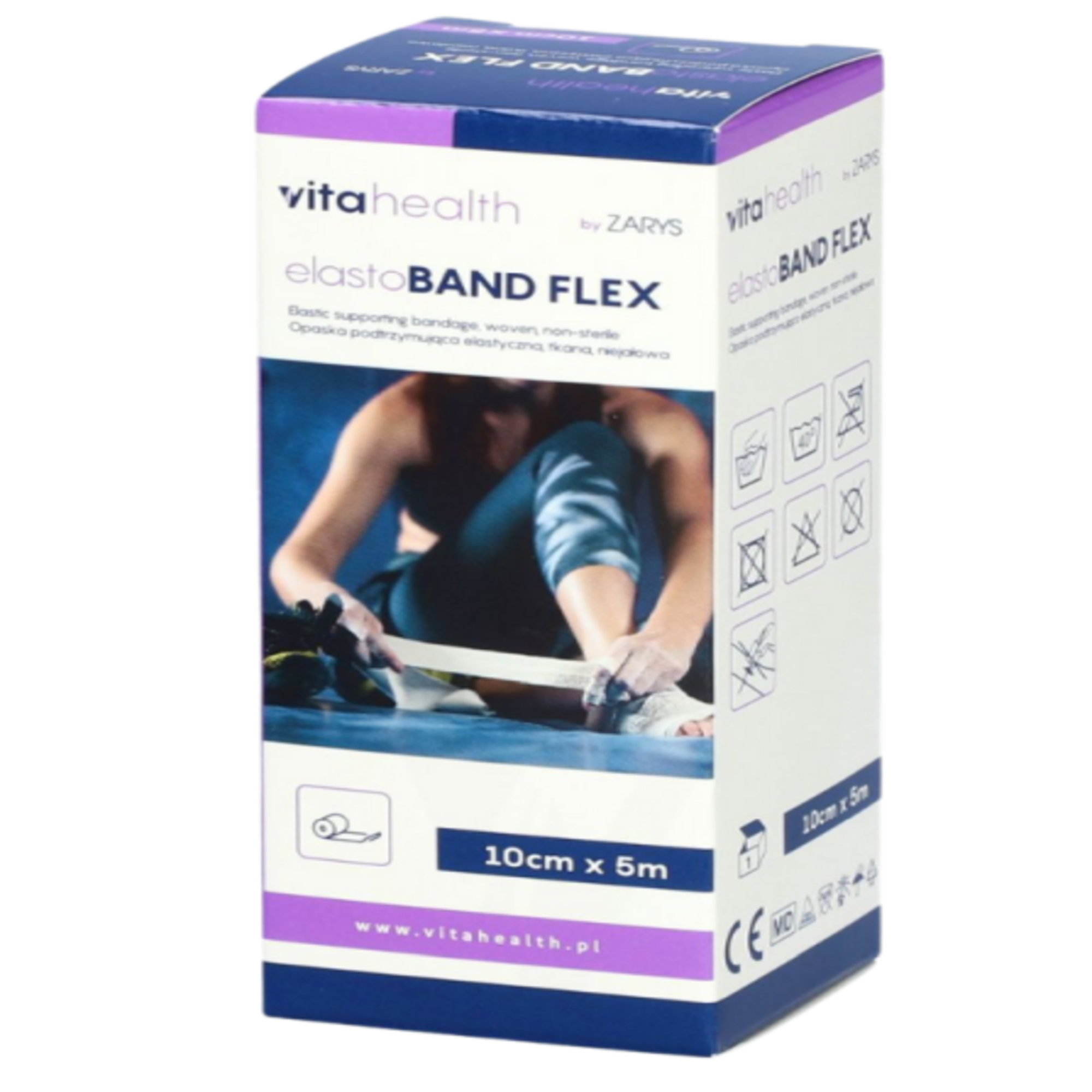 ElastoBAND FLEX, opaska elastyczna z zapinką niejałowa, 10 cmx5 m, 1 szt zdjęcie