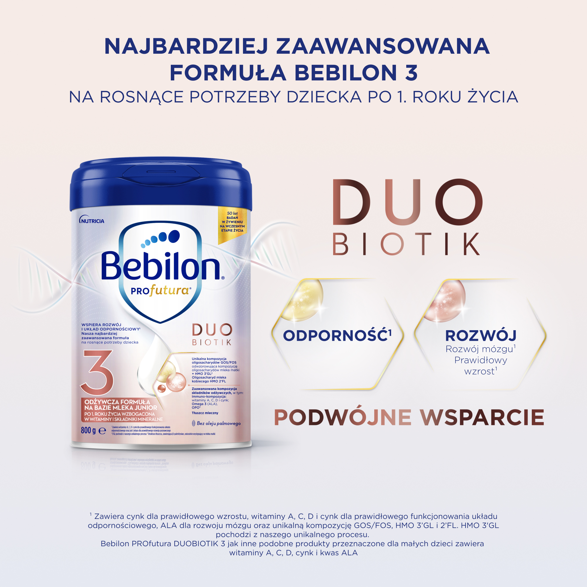 Bebilon PROfutura DUOBIOTIK 3 Odżywcza formuła na bazie mleka po 1. roku życia, 800 g