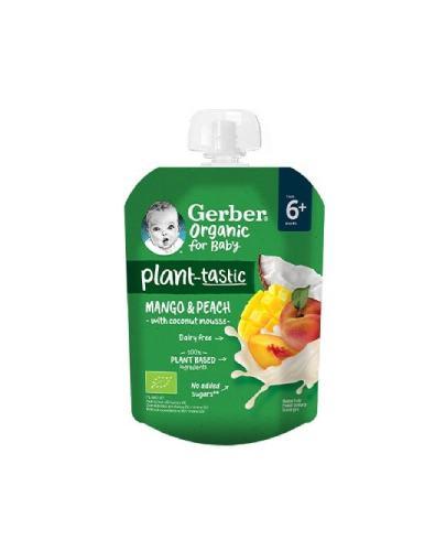 Gerber Organic Plant-tastic Deserek mango i brzoskwinia z musem kokosowym po 6. miesiącu, 80 g zdjęcie