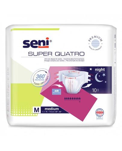 Seni, Super Quatro, pieluchomajtki rozmiar M, 10 sztuk zdjęcie