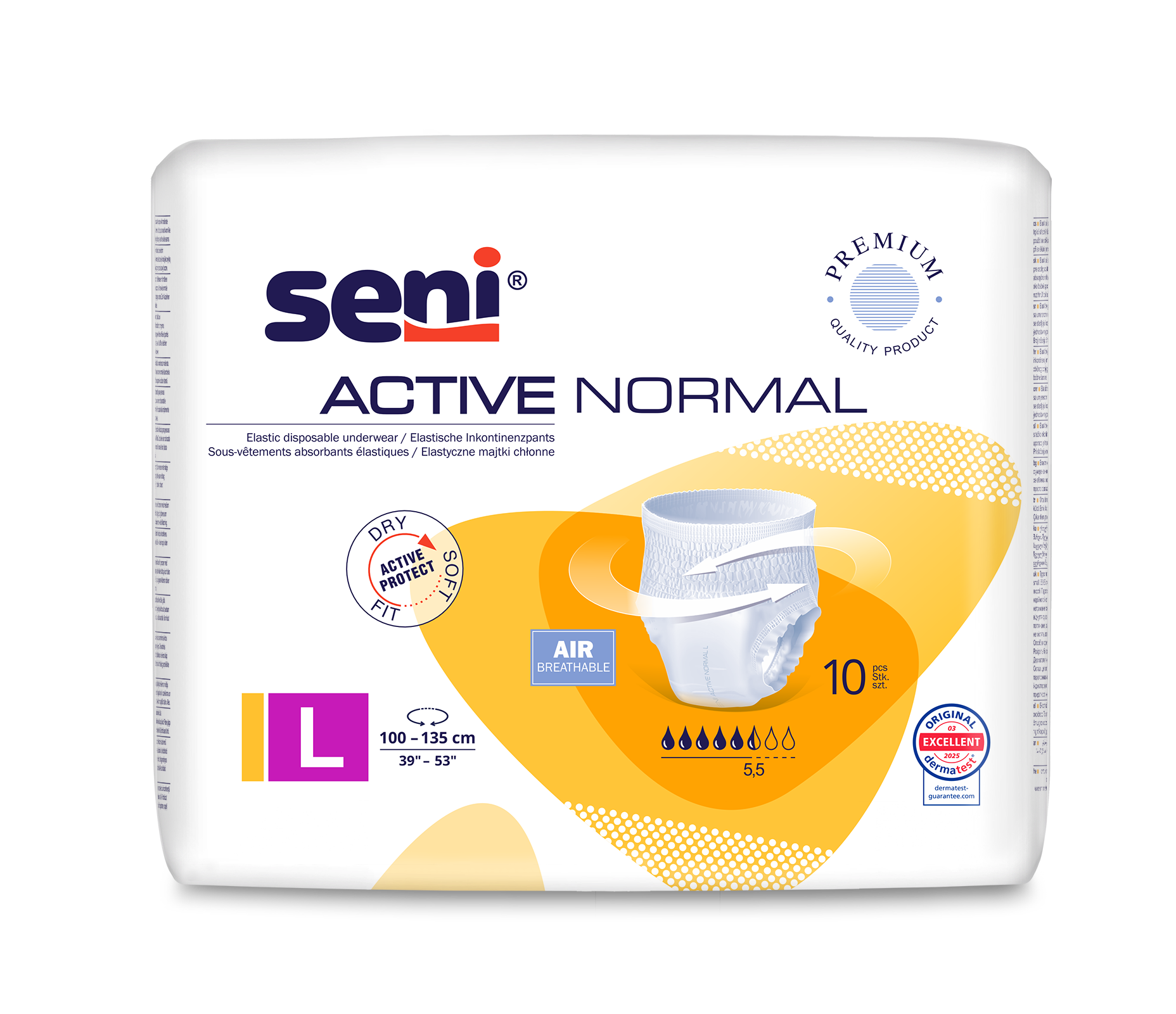 Seni Active Normal elastyczne majtki chłonne rozmiar L 10 sztuk zdjęcie