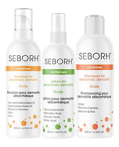 Verdelove Seborh, szampon, 200 ml + emulsja do skóry głowy, 200 ml + płyn do skóry głowy, 150 ml [ZESTAW] zdjęcie
