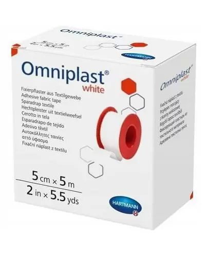 Hartmann Omniplast White przylepiec mocujący z tkaniny wiskozowej 5 cm x 5 m 1 sztuka zdjęcie