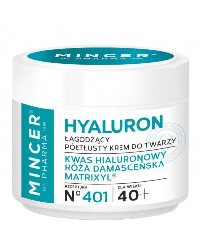 Mincer Pharma Hyaluron N°401 Łagodzący półtłusty krem do twarzy 40+ - 50 ml - cena, opinie, stosowanie zdjęcie